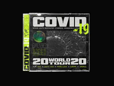 COVID 19 WORLD TOUR album branding coverart covid design illustration typography world tour