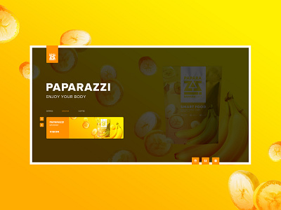 PAPARAZZI banana branding cocktail interface logo packaging site ui ux web website