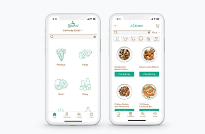 Winkel-Shopping app for fresh cooking ingredient app design e commerce flat food grocery app ios minimal mobile shopping ui uidesign ux visual visual design