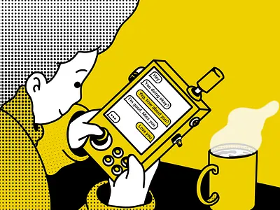 COVID-19 PSA: Flex your thumbs art branding character covid19 design graphics illustration illustrator instagram procreate psa yellow