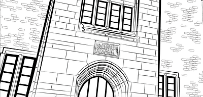 Guild Hall Illustration (detail) adobe illustrator campus collegiate design graphic design illustration university