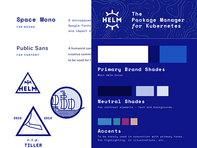 Helm Rebrand #1 branding cncf design helm illustration kubernetes logo palette ship style guide vector