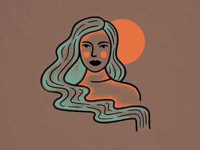 River Woman beauty color design graphic design illustrate illustration ipad ipadpro nature naturewoman outside pointalism procreate procreate app procreate art river sun sunshine texture woman