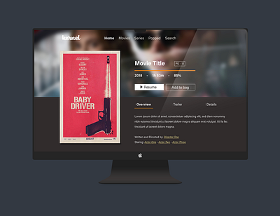 Kernel | Movie Streaming Service adobe illustrator baby branding design designer desktop driver mockup movies service streaming ui ux