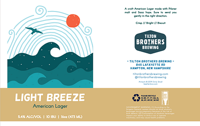 Light Breeze Can Label by Emily Small adobe illustrator beer beer can beer can art beer can design can design design digital art digital illustration drawing hand drawn illustration illustrator ipadproart packaging packaging design packaging designer procreate product design vector