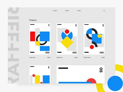 Poster Store UI adobe xd user interface design web design