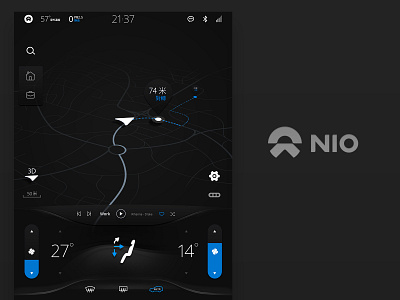 Nio Car Ui automotive car ui design