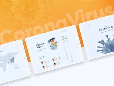 Corona Virus Landing app color corona coronavirus creative design flat illustration landing minimal ui ui ux uidesign virus website