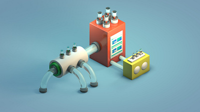 Mini Machines 3d 3d art 3dart 3dartist 3dmodeling 3dsmax blender gameart gamedev illustration lowpoly lowpoly3d