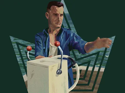 Get on the wheel bubba gump digital art digital painting forrest gump illustration tom hanks