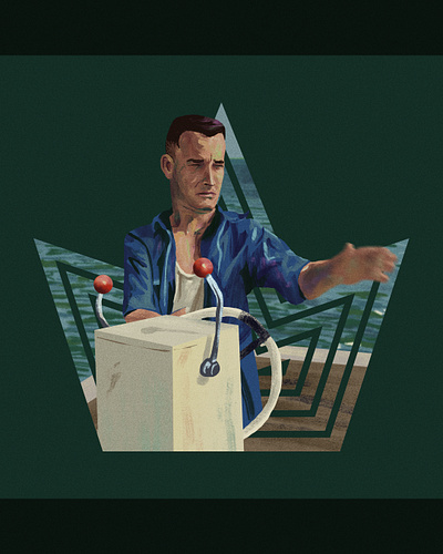 Get on the wheel bubba gump digital art digital painting forrest gump illustration tom hanks