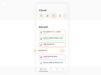 Cloud client · App design concept android app app design client cloud concept design files ios minimal mobile modern phone simple storage ui ui design ux ux design