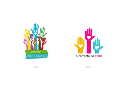 Love Chain - Logo Redesign branding brazil design hand hands icon logo logo design love redesign typography vector