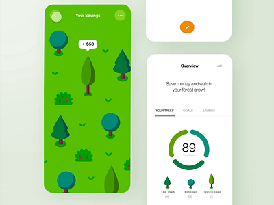 Money-Tracking App: Auto-Animate animation app auto animate bank challenge color palette daily forest freelance goal illustration mobile money movie premiere product design prototype trees ui ux