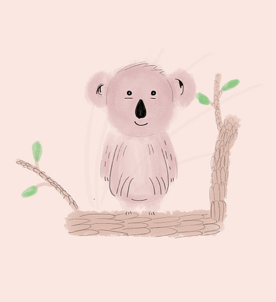 koala 4 art character cute design digital painting digitalart koala photoshop watercolor