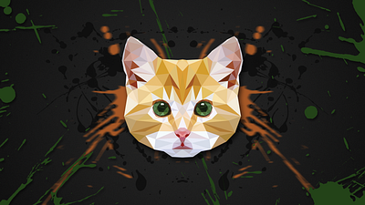 Polygon Cat cat designer illustration polygon polygon art vector