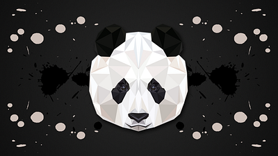 Polygon Panda design geometric illustration panda polygon polygon art vector