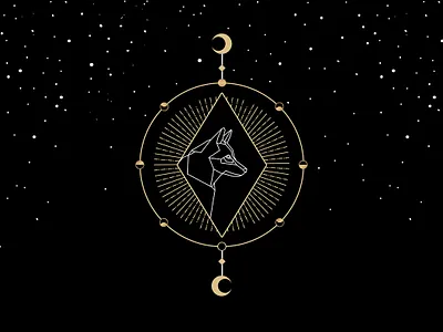 the wolf celestial geometric illustration geometric art graphic design illustration illustrator moon phases tattoo tribal vector wolf wolf and moon wolf illustration