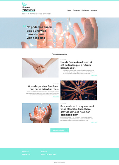 Somos Voluntarios branding figma layout ui web