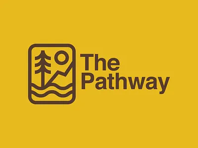 The Pathway Logo badge badge design brand identity design branding branding design design icon icon design illustration logo logo design mounatins mountains pathway vector