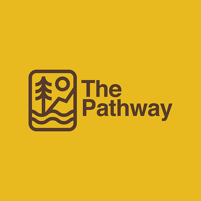 The Pathway Logo badge badge design brand identity design branding branding design design icon icon design illustration logo logo design mounatins mountains pathway vector