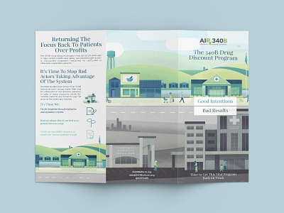 340B Reform Trifold branding brochure design illustration infographic justice print reform trifold