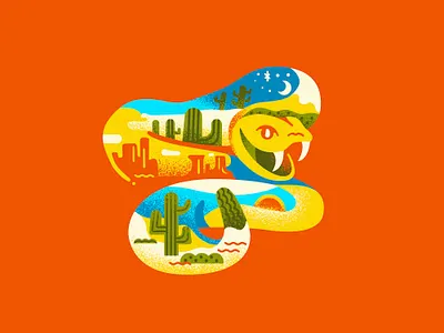 Shapes of Nature 4 of 4 desert environmental illusion nature snake vector art wildlife