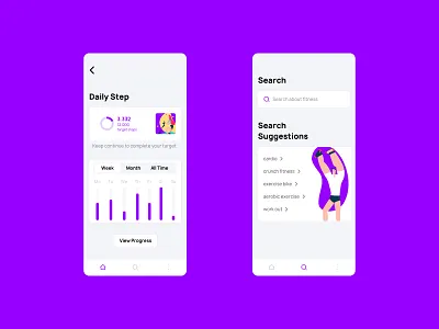 Fitness Mobile App Concept Design app fitness illustration mobile sketch ui user experience user interface ux