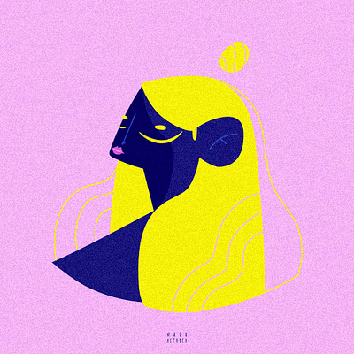 YLLW adobe art designer doodle girlpower illustration illustrator pink power wacom