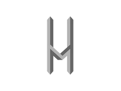 Huskisson 'H' Logo art direction branding design flat lettering logo minimal vector