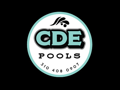 CDE Pools Logo brand branding graphic design illustration logo logo design logos typography vector