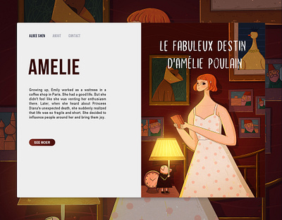 Amelie flat illustration web