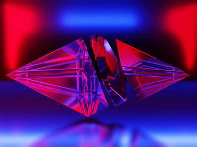 Colorful Crystal 3d art blender