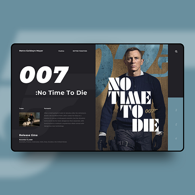 007：NO TIME TO DIE banner design typography web