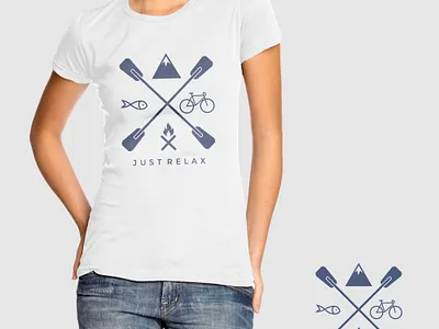 minimalist logo for just relax active activity adventure explore freedom happy journey landscape lifestyle man mountain nature outdoor people summer tourism tourist travel trip vacation