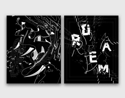 Dream · 梦 design dream poster print typogaphy