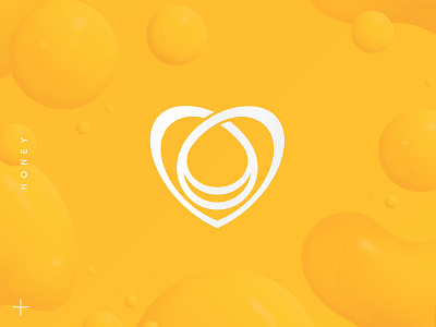 Honey Drop bee branding design designs drop droplet elegant heart honey honey bee honeybee icon logo logos love minimal modern premium sale