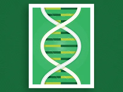 Reproductive Science Illustration annual dna flat funding green illustration linework report reproduction science sequence vector