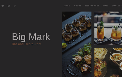 Restaurant landing page animation app ui ux web