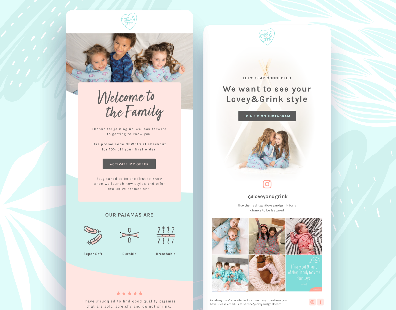 Example of Direct to Consumer Welcome Email Series