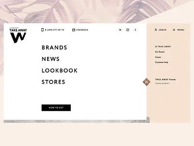 Branded Clothing Store Burger Menu burger clothes fashion lookbook menu web