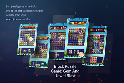 Block Puzzle Game app design game game design mobile app design mobile design mobile ui puzzle game puzzle template uidesign