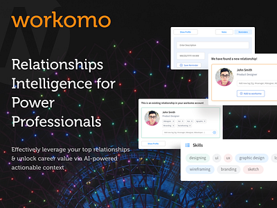 Workomo chrome extension - Case Study app browser chrome clean extension plugins profile ui uiux web website