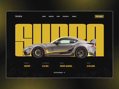 Car website design car design hero section ui website