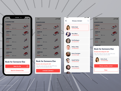 Taxi Customer App Flow Screens To Booking For Yourself or Others cab booking app mobile app taxi booking app uiux