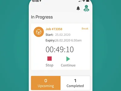 DrivOtech - Job in progress app design ui ux