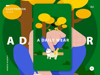 Try color contrast app design flat illustration ui web