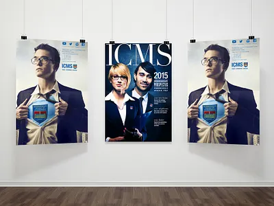 ICMS Prospectus art direction branding design graphic design magazine design