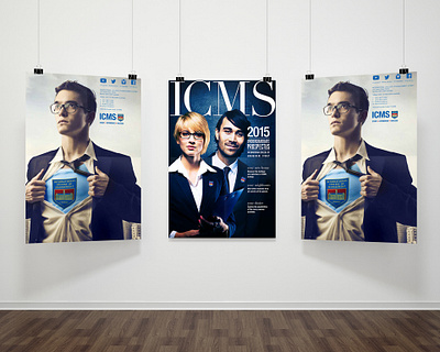 ICMS Prospectus art direction branding design graphic design magazine design