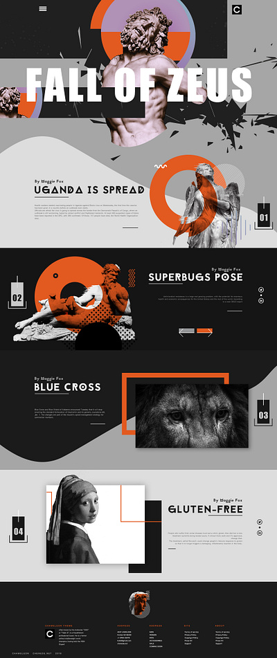 FALL OF ZEUS app design flat web webdesign